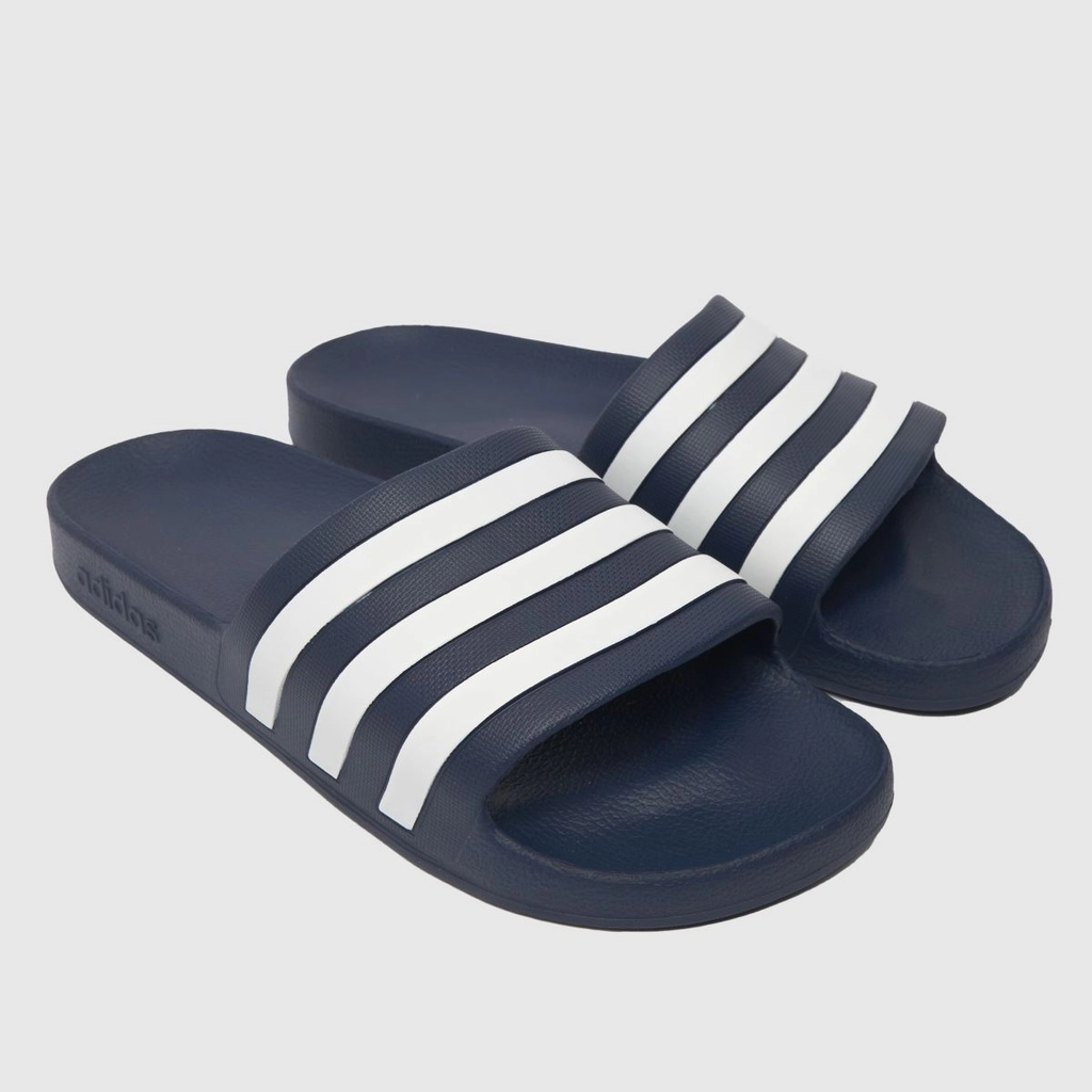 Adidas Originals Adilette Aqua Sandals In Navy,